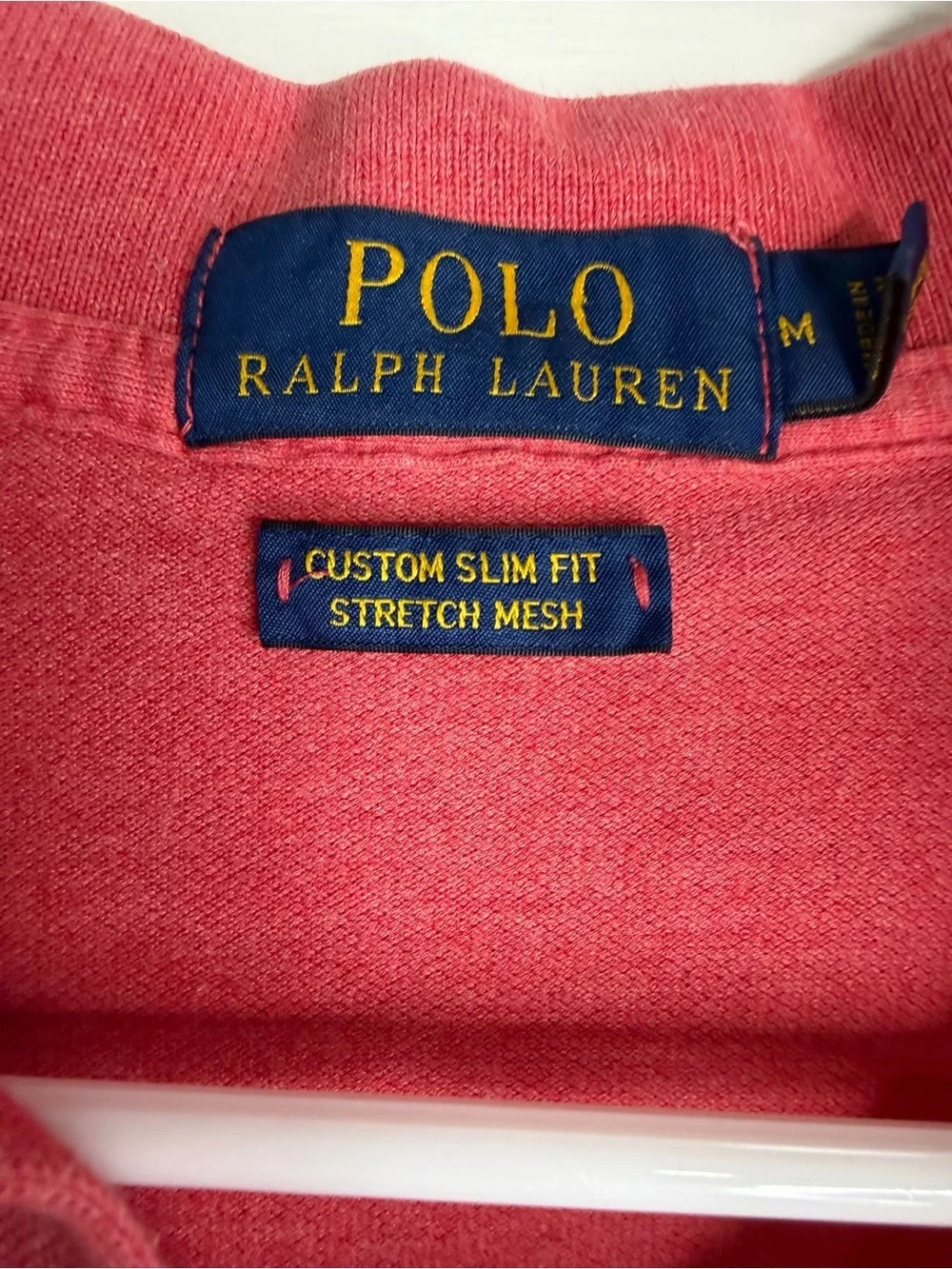 Polo Ralph Lauren Custom Fit Red Polo Shirt – Size M – Pre‑Loved